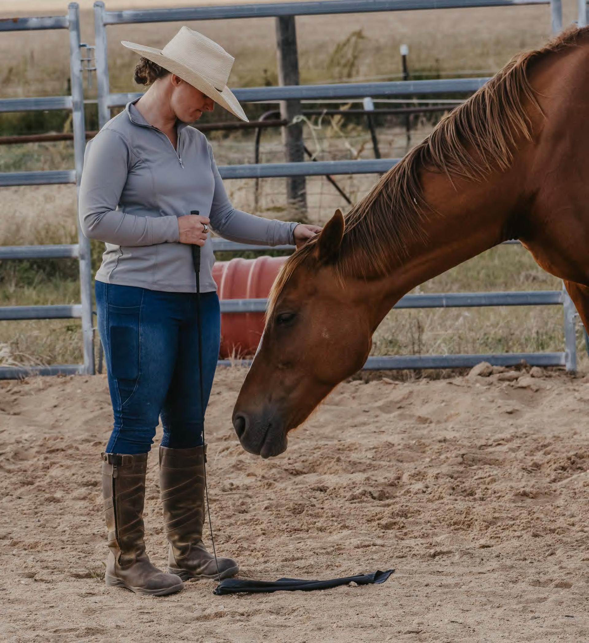 Dr Steph Fowler, founder of The Equestrienne, with a horse